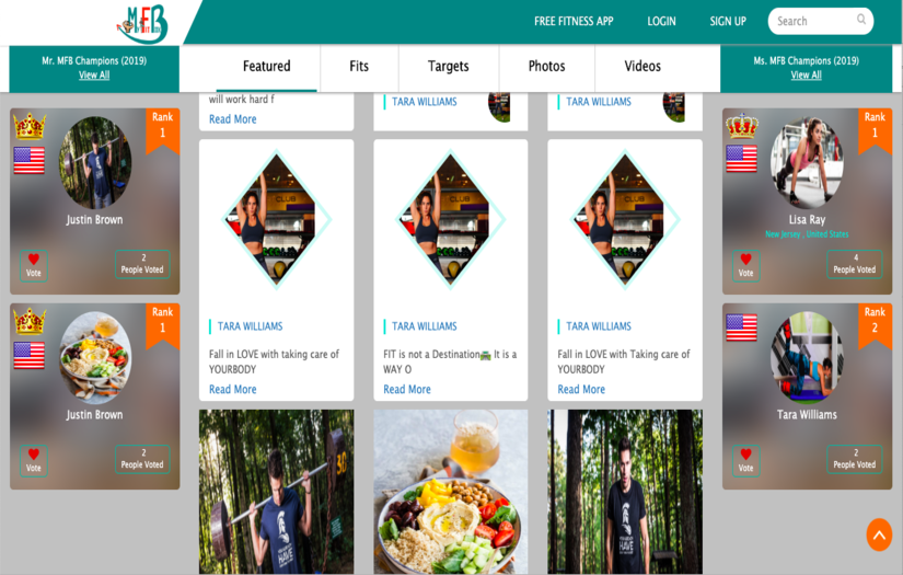 MyFitbook - Fitness lover social networking platform screenshot 1